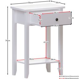 Home Discount Vida Designs Windsor Wooden Console Table Hallway with drawers in White - Size: Small - thumbnail 2