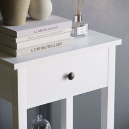 Home Discount Vida Designs Windsor Wooden Console Table Hallway with drawers in White - Size: Small - thumbnail 5