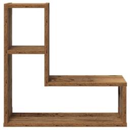 Berkfield Home Wall Cube Shelves 2 pcs Old Wood 50x15x50 cm Engineered Wood in Brown - Size: 50 x 15 x 50 cm - thumbnail 5