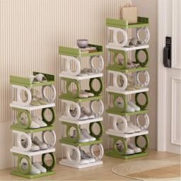 SPETLEK 10 Tier Shoe Rack Stand Storage Shelf Slim Tall Footwear Organiser - thumbnail 3