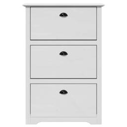 Berkfield Home Shoe Rack BODO White 80x35x118 cm - Size: 80 x 35 x 118 cm - thumbnail 4