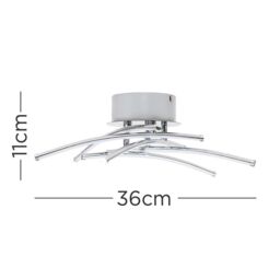 ValueLights Marais Silver Ceiling Bar Light - thumbnail 6