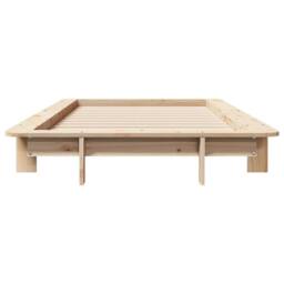 Berkfield Home Bed Frame without Mattress 75x190 cm Small Single Solid Wood Pine in Natural - thumbnail 4