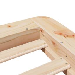 Berkfield Home Bed Frame without Mattress 75x190 cm Small Single Solid Wood Pine in Natural - thumbnail 7