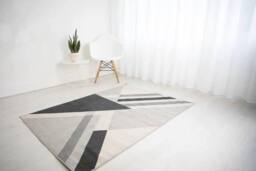 Celebrity Interiors Balletto 186B Beige/Anthra Rug in Grey - Size: 80 cm x 150 cm - thumbnail 1