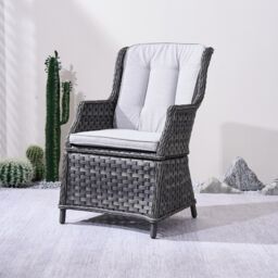 Direct Wicker 2-Piece Garden Detachable Aluminium Rattan Chairs in Grey - Size: 1 Pack - thumbnail 6