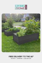 Living and Home Outdoor Metal Raised Garden Bed in Black - thumbnail 4