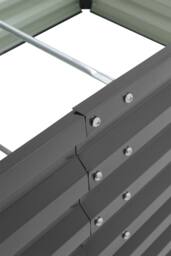 Living and Home Outdoor Metal Raised Garden Bed in Black - thumbnail 9