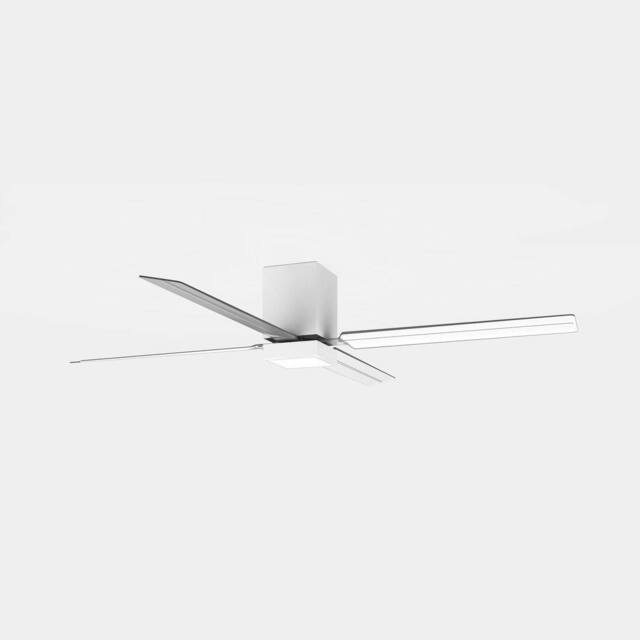 Netlighting Zonda LED Ceiling Fan White Sandblasted WarmWhite 3000K in Black - image 1