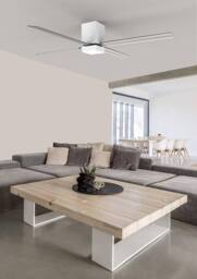 Netlighting Zonda LED Ceiling Fan White Sandblasted WarmWhite 3000K in Black - thumbnail 2