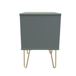 Ready Assembled 2 U Dallas 2 Drawer Bedside Cabinet (Ready Assembled) in Pale Green - Size: Small - thumbnail 3