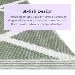 idooka Green Diamond Squares Outdoor Camping Rug Mat - Size: 90 cm x 180 cm - thumbnail 3