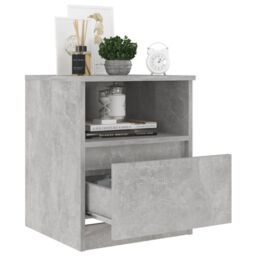 Berkfield Home Bed Cabinet Concrete Grey 40x40x50 cm Engineered Wood - Size: 40 x 40 x 50 cm - thumbnail 6