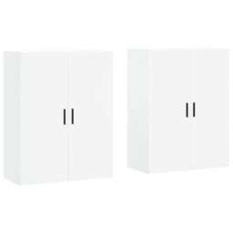 Berkfield Home Wall Mounted Cabinets 2 pcs White 69.5x34x90 cm - thumbnail 2