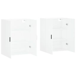 Berkfield Home Wall Mounted Cabinets 2 pcs White 69.5x34x90 cm - thumbnail 4