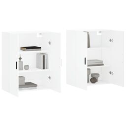 Berkfield Home Wall Mounted Cabinets 2 pcs White 69.5x34x90 cm - thumbnail 3