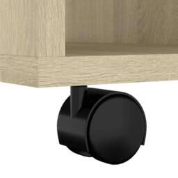 Berkfield Home Rolling Cabinet Sonoma Oak 60x53x72 cm Engineered Wood in Light Tan - Size: 60 x 53 x 72 cm - thumbnail 8