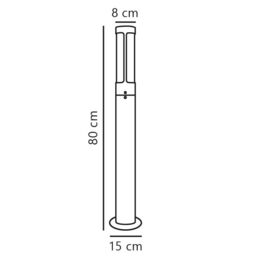 Nordlux Industrial Outdoor Garden Post Brown Corten GU10 Coastal/Marine Safe, IP44 - thumbnail 3