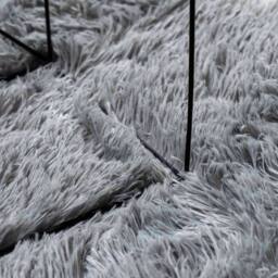 Berkfield Home Shaggy Rug High Pile NAVARRA Light Grey 240x340 cm Polyester - Size: Medium - thumbnail 7