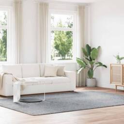 Berkfield Home Shaggy Rug High Pile NAVARRA Light Grey 240x340 cm Polyester - Size: Medium - thumbnail 2