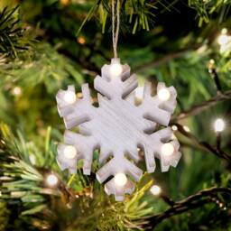 Lighting Collection Christmas Hanging Decoration Lights - 3pc Set in Grey - thumbnail 2