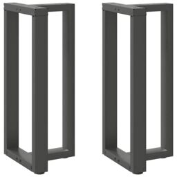 Berkfield Home Bar Table Legs T-Shaped¬†2 pcs Anthracite 40x35x(90-91) cm Steel in Black - thumbnail 2