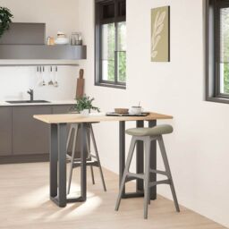 Berkfield Home Bar Table Legs T-Shaped¬†2 pcs Anthracite 40x35x(90-91) cm Steel in Black - thumbnail 3