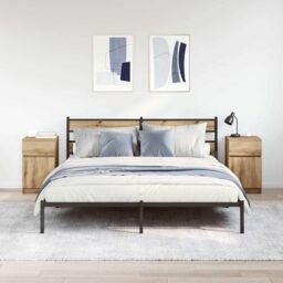 Berkfield Home Bedside Cabinets 2 pcs Artisan Oak 39x35x65 cm Engineered Wood - Size: 39 x 35 x 65 cm - thumbnail 3