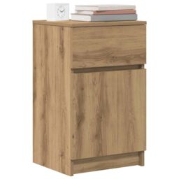 Berkfield Home Bedside Cabinets 2 pcs Artisan Oak 39x35x65 cm Engineered Wood - Size: 39 x 35 x 65 cm - thumbnail 4