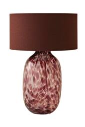 ValueLights Belinda Confetti Glass Table Lamp with Fabric Drum Shade in Burgundy - thumbnail 6