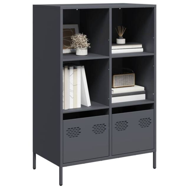 Berkfield Home Highboard¬†Anthracite 68x39x103.5 cm Steel in Dark Grey - image 1
