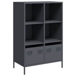 Berkfield Home Highboard¬†Anthracite 68x39x103.5 cm Steel in Dark Grey - thumbnail 2