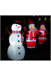 Netagon Inflatable Father Christmas with Presents & LED Lights 150cm Height in Red - thumbnail 5