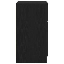 Berkfield Home Durable Bedside Cabinet Black 39x35x65 cm Engineered Wood - Size: 39 x 35 x 65 cm - thumbnail 7
