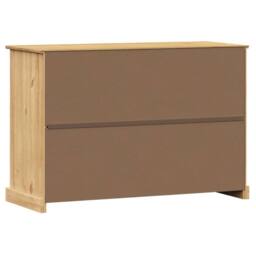 Berkfield Home Sideboard with Drawers VIGO 113x40x75 cm Solid Wood Pine in Light Brown - Size: 113 x 40 x 75 cm - thumbnail 7