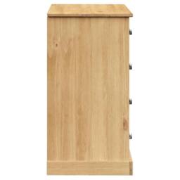 Berkfield Home Sideboard with Drawers VIGO 113x40x75 cm Solid Wood Pine in Light Brown - Size: 113 x 40 x 75 cm - thumbnail 6