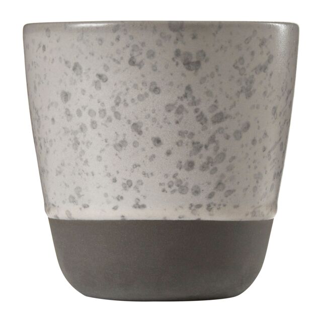 Orsina Grey Speckled Handleless Cup, Textured Stoneware Coffee Mug, Reusable Cappuccino Cup For Home, Ceramic Mug - image 1