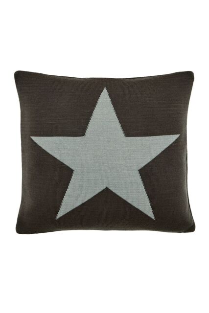 Helena Springfield 'Star' Knit Cushion in Grey - Size: 45 cm x 45 cm - image 1