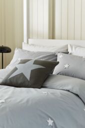 Helena Springfield 'Star' Knit Cushion in Grey - Size: 45 cm x 45 cm - thumbnail 2