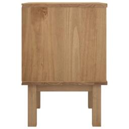Berkfield Home Bedside Cabinet OTTA Brown&Grey 46x39.5x57 cm Solid Wood Pine in Grey - thumbnail 5