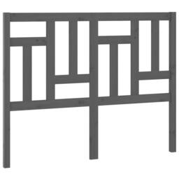 Berkfield Home Bed Headboard Grey 205.5x4x100 cm Solid Wood Pine - thumbnail 1
