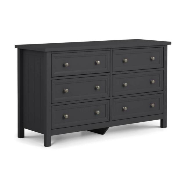 Cheshire Premium Solace 6 Drawer Wide Chest - Anthracite in Grey - image 1