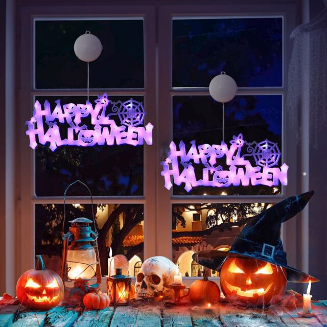 Leaper Halloween Decoration Luminous Letter Light Board in Purple - image 1