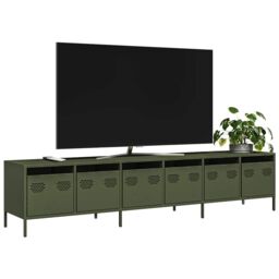 Berkfield Home TV Cabinet Olive Green 202x39x43.5 cm Cold-rolled Steel