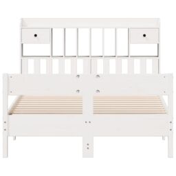 Berkfield Home Bookcase Bed without Mattress White 140x200cm Solid Wood Pine - Size: 140x200 cm - thumbnail 4