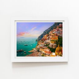 "Warren Reed - Designer Positano, Amalfi Framed Art Print in White - Size: W8"" x H10""" - thumbnail 1