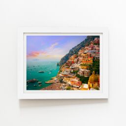 "Warren Reed - Designer Positano, Amalfi Framed Art Print in White - Size: W8"" x H10""" - thumbnail 2