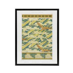 "Artery8 Eagles Doves Seashell Patterns Framed Canvas Wall Art Print Verneuil in Green - Size: W18"" x H24""" - thumbnail 1