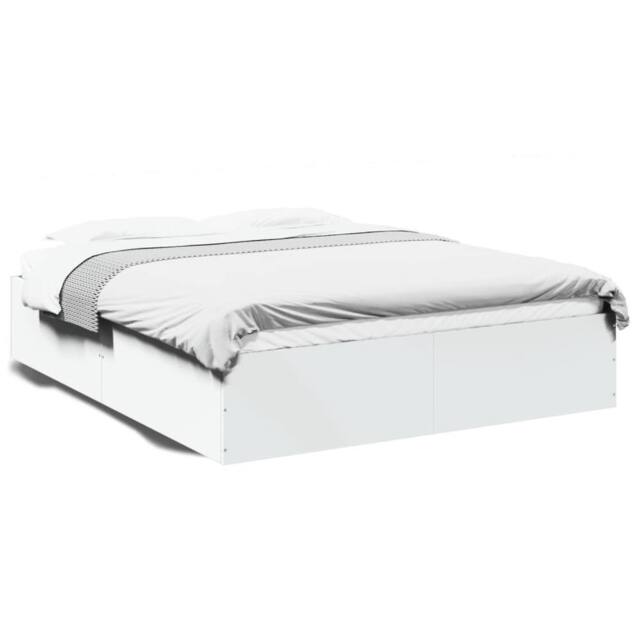 Berkfield Home Bed Frame without Mattress White 150x200 cm King Size - image 1