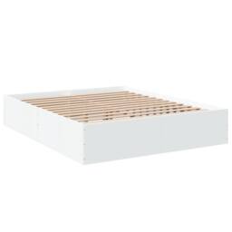 Berkfield Home Bed Frame without Mattress White 150x200 cm King Size - thumbnail 3